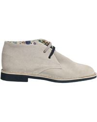 Pollini - Gray Suede Chukka Lace Up Men Ankle Boots Light - Lyst
