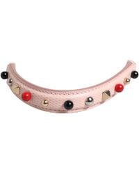 Dolce & Gabbana - Light Pink Embellished Leather Bag Handle Shoulder Strap - Lyst