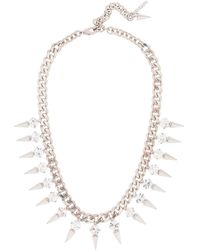 Alessandra Rich - Choker With Crystals And Spikes - Lyst