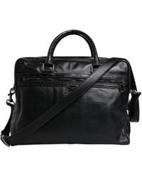 Dolce & Gabbana - Black Leather Messenger Shoulder Strap Bag - Lyst