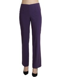 Bencivenga - Purple High Waist Straight Dress Trouser Pants - Lyst