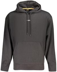 BOSS - Black Cotton Sweater - Lyst