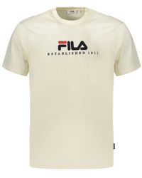 Fila - Beige Cotton Men's T - Lyst