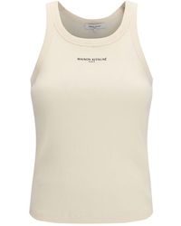 Maison Kitsuné - Beige Cotton T - Lyst