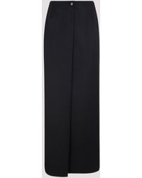 Givenchy - Black Wool Low Waist Skirt - Lyst
