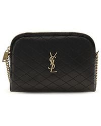 Saint Laurent - Black Calf Leather Bos Taurus Shoulder Bag - Lyst