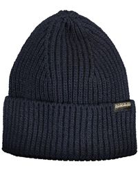 Napapijri - Blue Acrylic Hats & Cap - Lyst