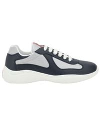 Prada - Blue Polyamide Athletic Sneakers - Lyst
