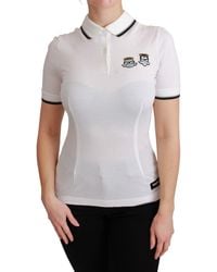 Dolce & Gabbana - Cotton Polo Shirt White Tsh4550 - Lyst