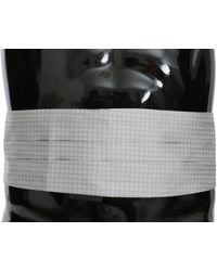 Dolce & Gabbana - Dolce Gabbana Gray Patterned Waist Belt Silk Cummerbund - Lyst