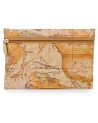 Alviero Martini 1A Classe - Beige Polyester Clutch Bag - Lyst