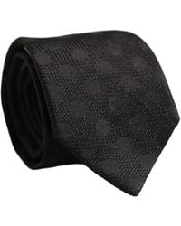 Dolce & Gabbana - Black Polka Dot Jacquard Silk Adjustable Tied Necktie Tie - Lyst