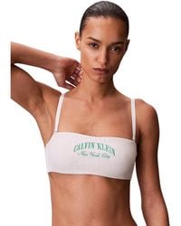 Calvin Klein - White Cotton Bra - Lyst