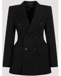 Balenciaga - Black Db Hourglass Wool Jacket - Lyst