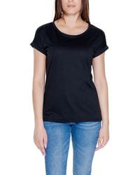 VILA CLOTHES - Black Cotton T - Lyst