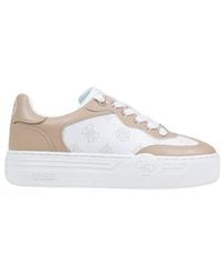 Guess - Beige Polyethylene Low Top Sneakers - Lyst