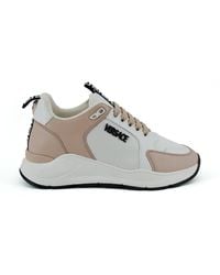 Versace - Light Pink And White Calf Leather Sneakers - Lyst