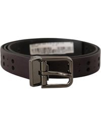 Dolce & Gabbana - Leather Belt Perforated - Lyst