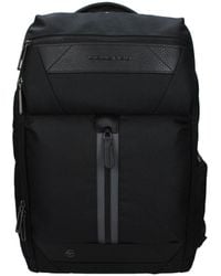 Piquadro - Black Fabric Backpack - Lyst