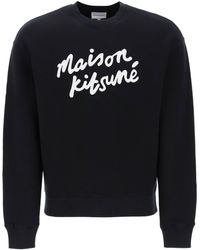 Maison Kitsuné - Maison Kitsune Crewneck Sweatshirt With Logo - Lyst
