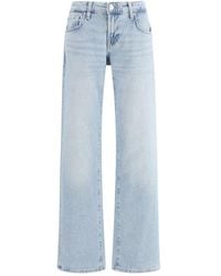 7FOR - Blue Cotton Straight - Lyst