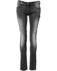 Acht - Dark Gray Cotton Slim Fit Denim Low Waist Denim Jeans - Lyst