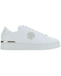 Philipp Plein - White Calf Leather Bos Taurus Low Top Sneakers - Lyst