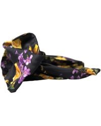 Dolce & Gabbana - Floral Applique Silk Headband Diadem - Lyst