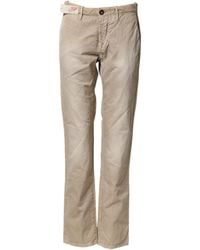 Incotex - Beige Mid Waist Straight Casual Chino Trouser Pants - Lyst