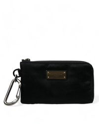 Dolce & Gabbana - Elite Nylon & Leather Pouch With Logo Detail - Lyst