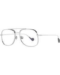 Moncler - Silver Metal Sunglasses - Lyst
