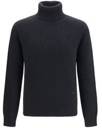 Ami Paris - Black Wool Oves Aries Turtleneck - Lyst