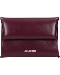 Jil Sander - Red Leather Wallet - Lyst