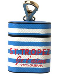 Dolce & Gabbana - Chic Striped Leather Airpods Case - Lyst
