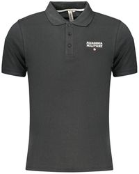 Accademia Militare - Black Cotton Men's Polo Shirt - Lyst