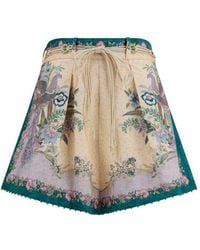 Zimmermann - Multicolor Linen Bermuda Shorts - Lyst