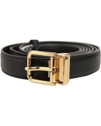 Dolce & Gabbana - Leather Double Wrap Metal Buckle Belt Calf - Lyst