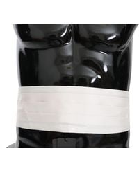 Dolce & Gabbana - Dolce Gabbana White Waist Belt 100% Silk Cummerbund - Lyst