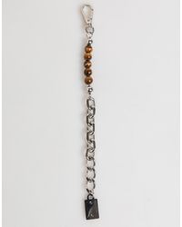 Dolce & Gabbana - Silver Chain Brass Beaded Lobster Clasp Logo Men Bracelet - Lyst