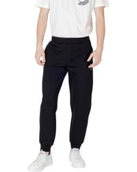 ARMANI EXCHANGE - Black Cotton Joggers (workout Pants) - Lyst