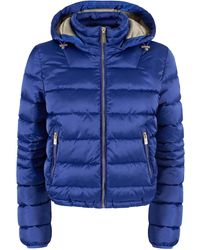 Yes-Zee - Chic Zippered Short Down Jacket With Hood - Lyst