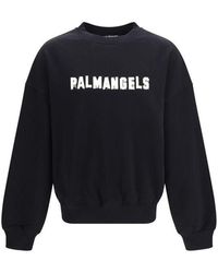 Palm Angels - Black Cotton Sweatshirt - Lyst