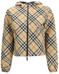 Burberry - Beige Polyester Clothing - Lyst