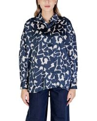 Ichi - Blue Polyester Sweater - Lyst