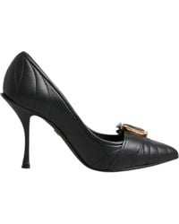 Dolce & Gabbana - Satin Pumps With Jewel By - Lyst
