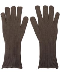 Dolce & Gabbana - Gray Cashmere Knitted Hands Mitten Mens Gloves - Lyst