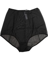 Dolce & Gabbana - Black High Waist Mesh Sheer Shapewear Underwear - Lyst