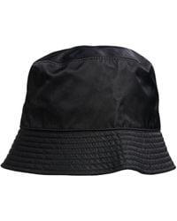 Dolce & Gabbana - Black Cotton Wide Brim Bucket Hat - Lyst