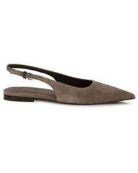 Brunello Cucinelli - Brown Calf Leather Bos Taurus Ballet Flats - Lyst