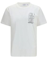 Off-White c/o Virgil Abloh - White Cotton T-shirt - L - Lyst